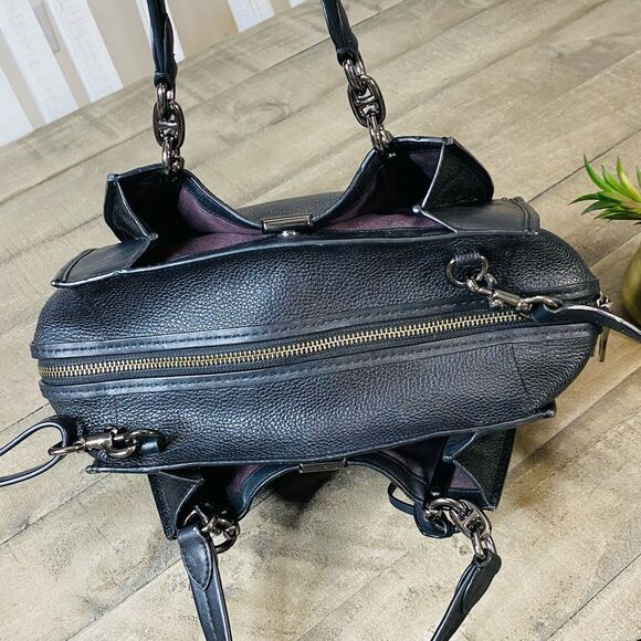 Coach 38551 Dreamer 27 Pabbled Leather Black Crossbody Bag - Picture 5 of 12